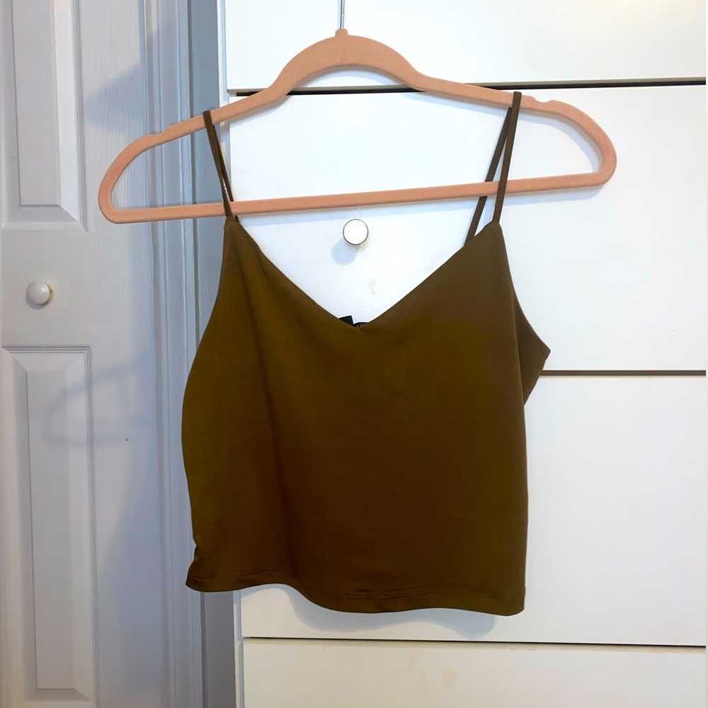 Dynamite Women’s Cropped Camisole Tank Top with Adjustable Straps